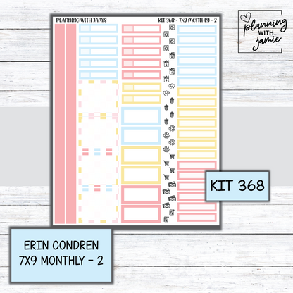 KIT 368 Erin Condren 7X9 Monthly Kit
