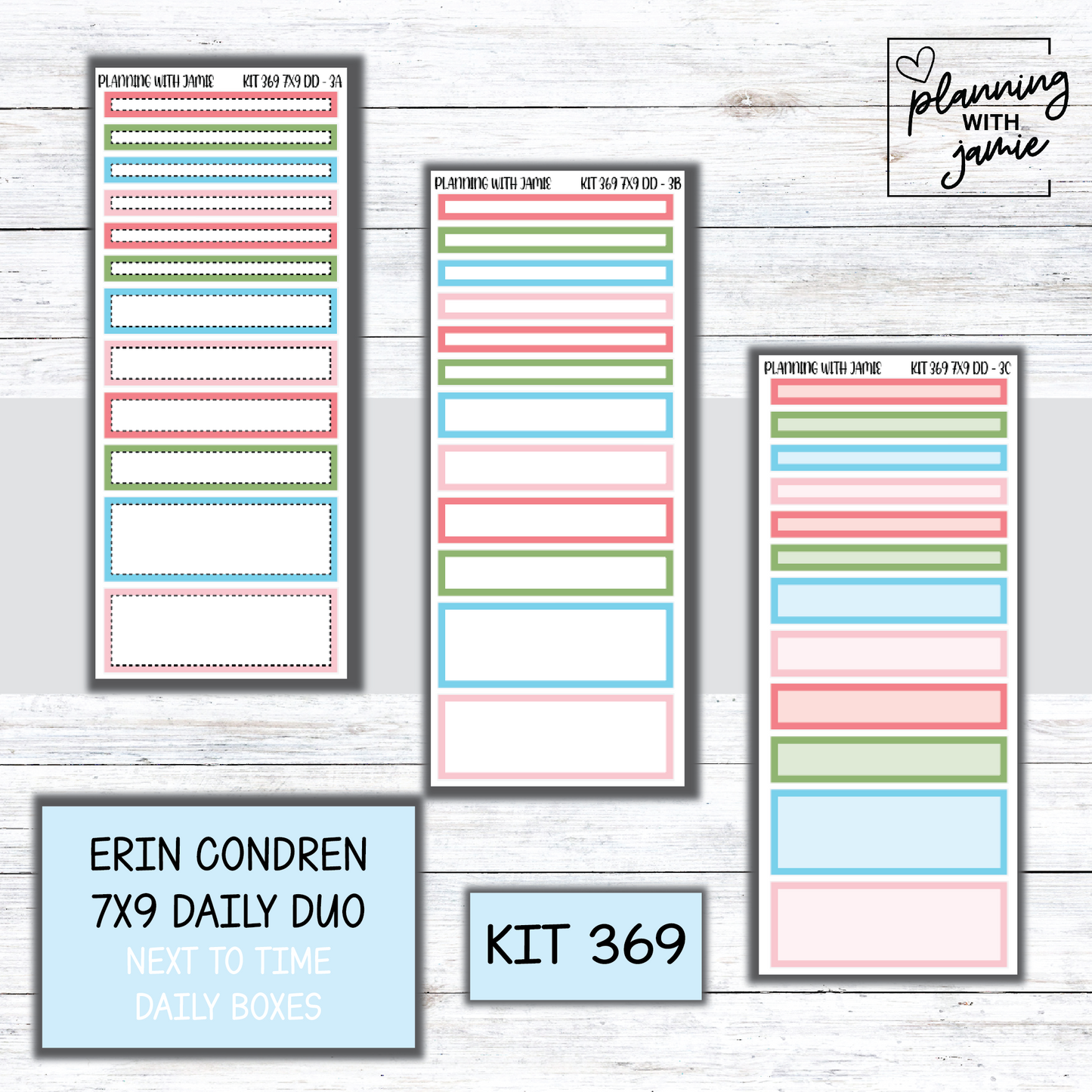 Kit 369 Erin Condren Daily Duo Sticker Kit