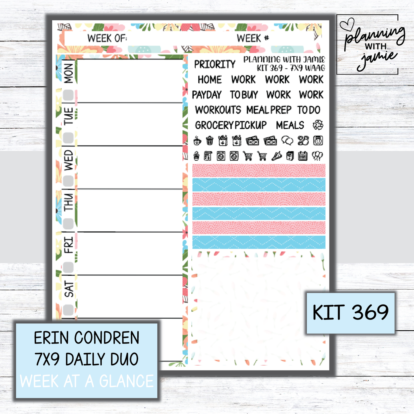 Kit 369 Week At A Glance Sticker