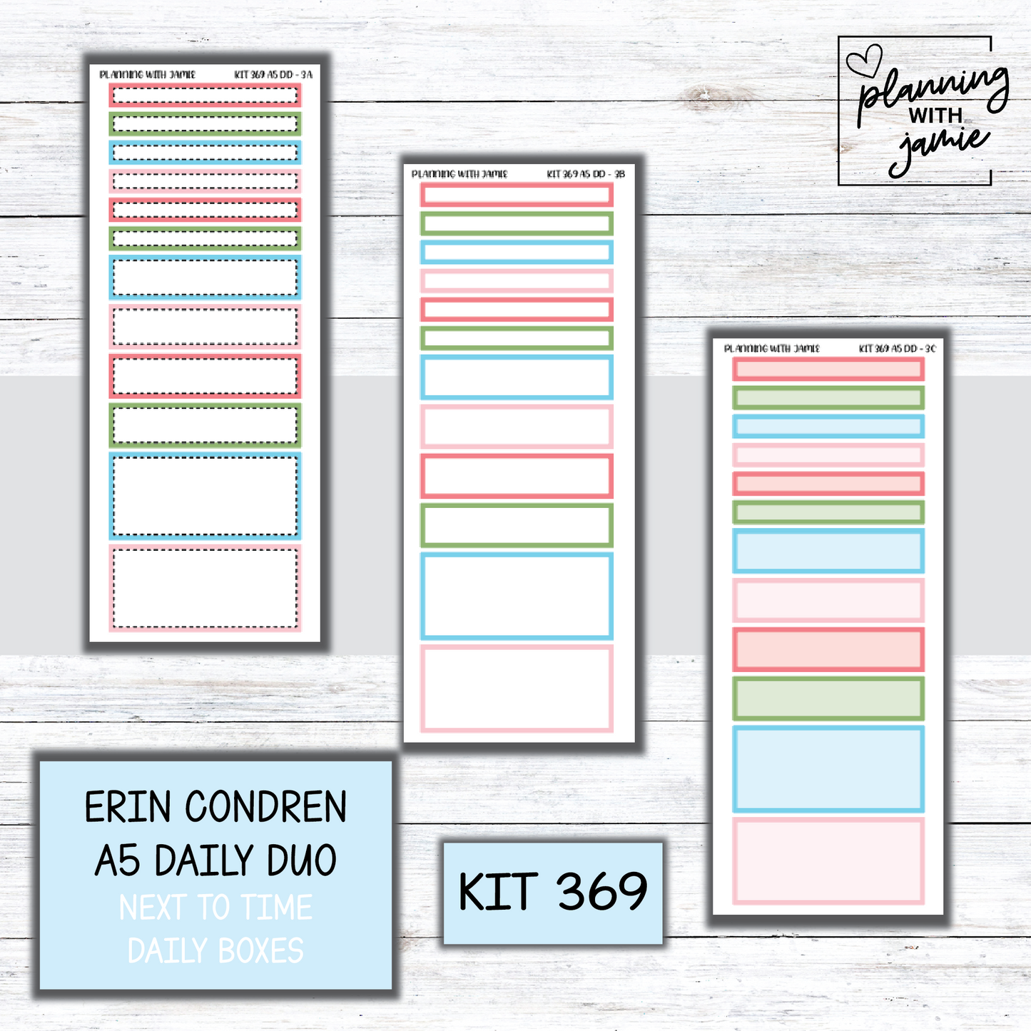 Kit 369 Erin Condren Daily Duo Sticker Kit