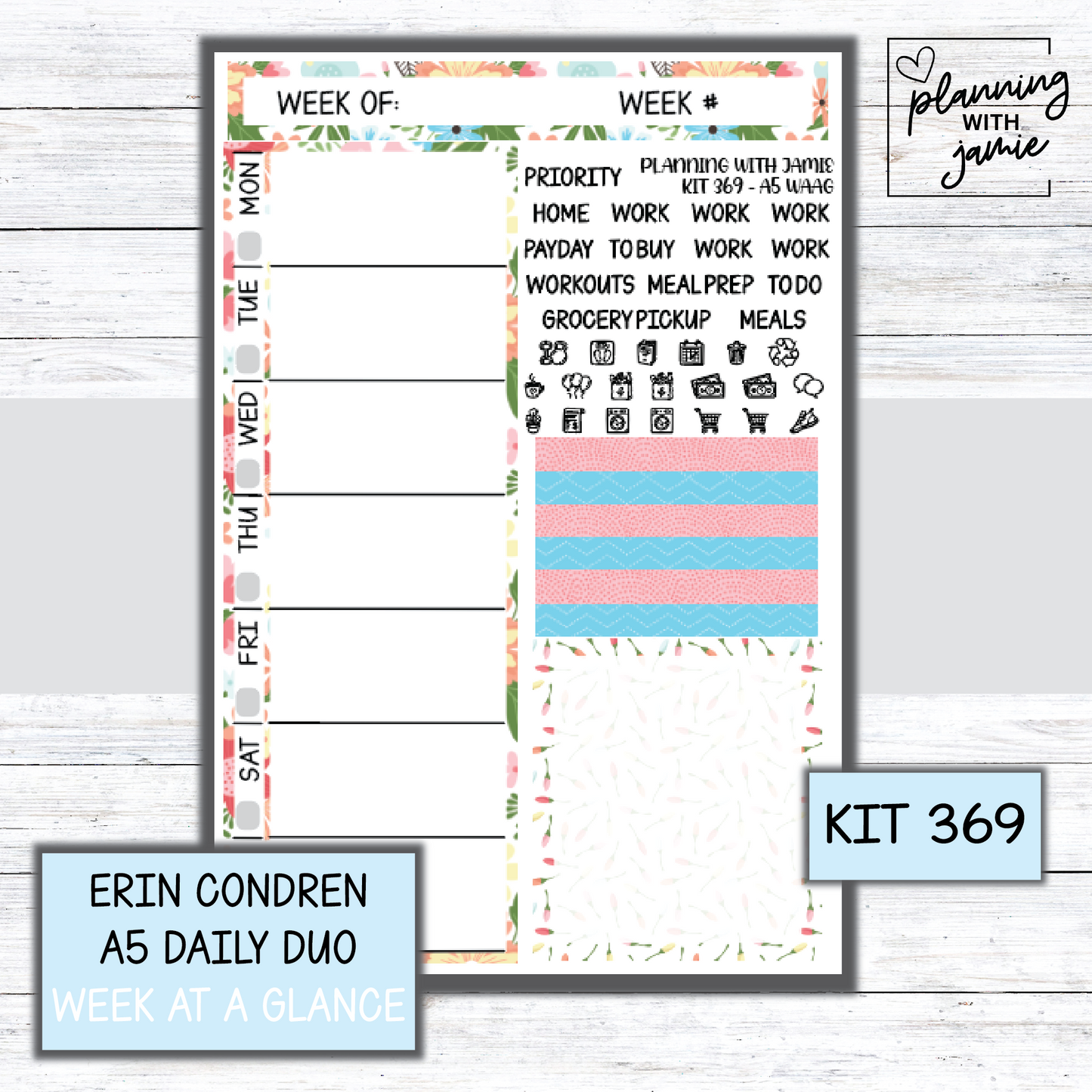 Kit 369 Week At A Glance Sticker