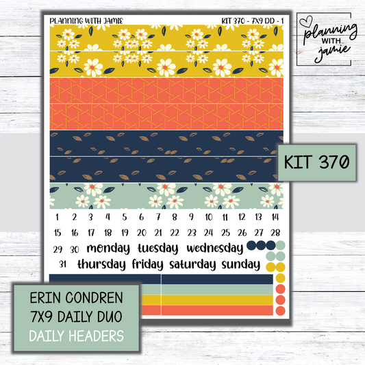 Kit 370 Erin Condren Daily Duo Sticker Kit