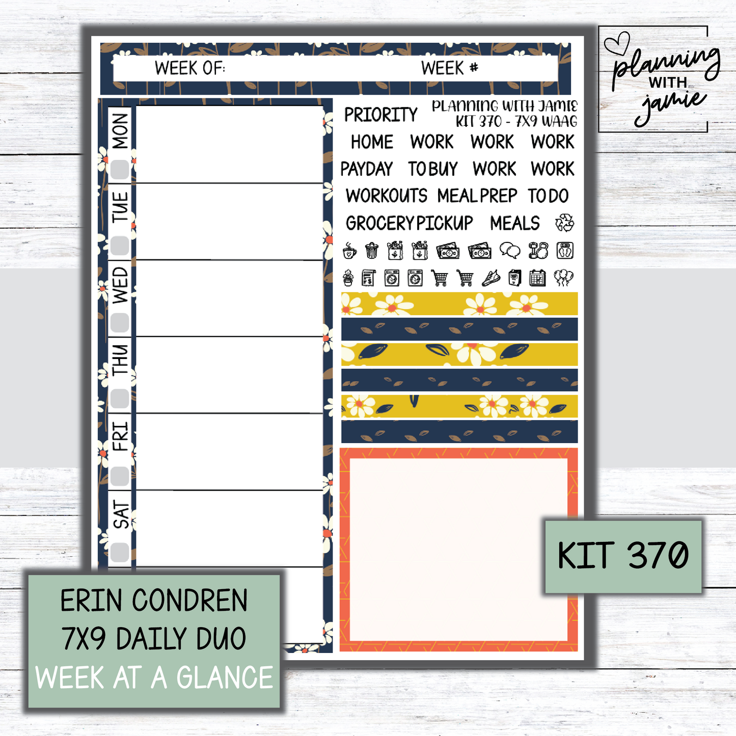 Kit 370 Week At A Glance Sticker