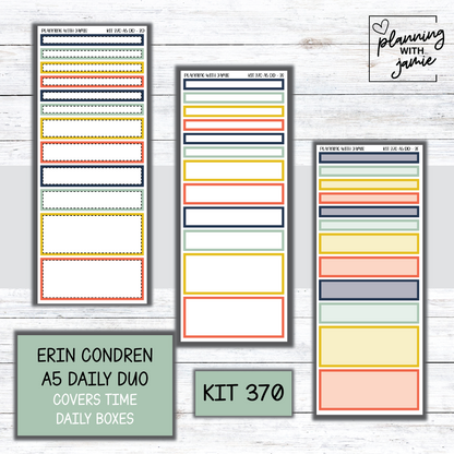 Kit 370 Erin Condren Daily Duo Sticker Kit