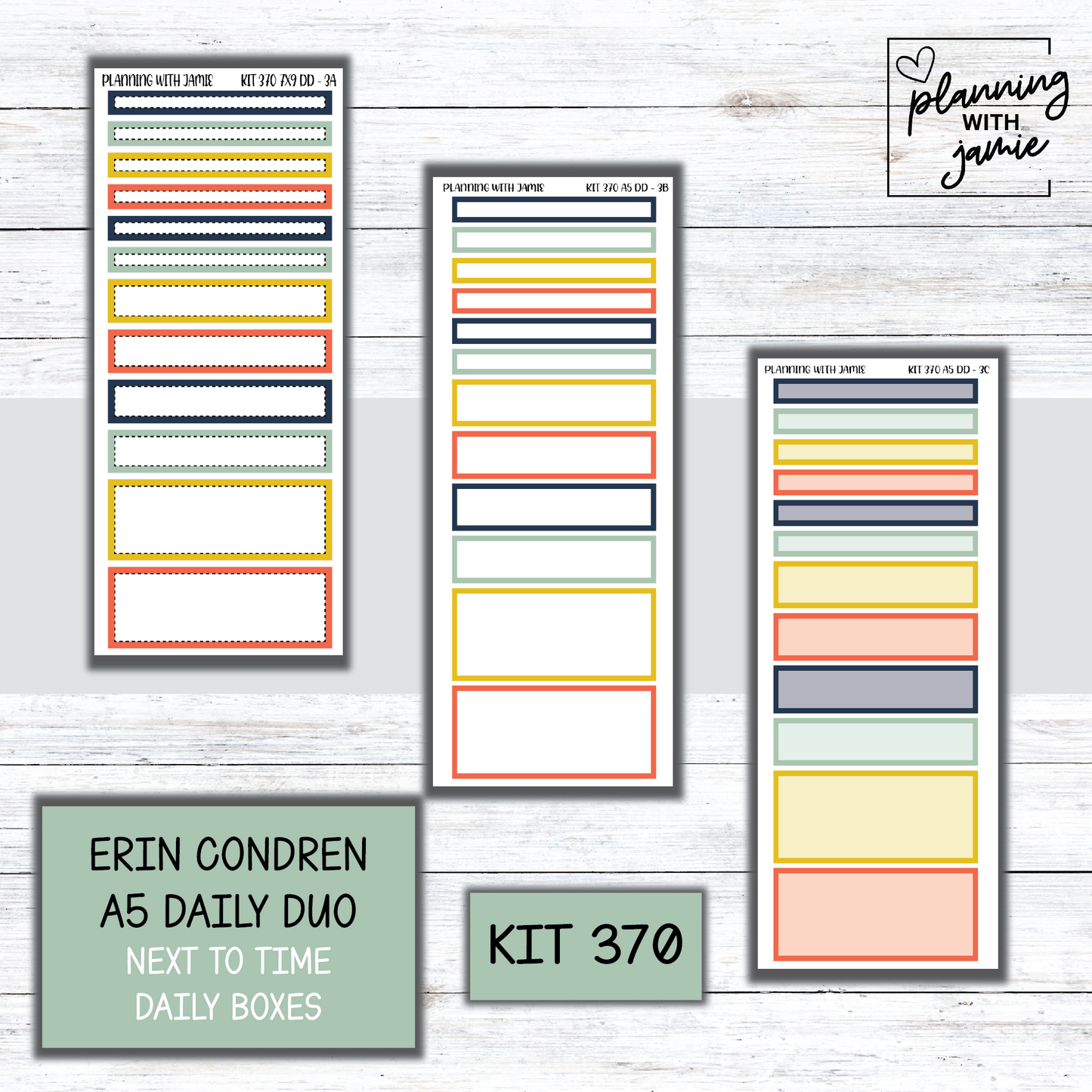 Kit 370 Erin Condren Daily Duo Sticker Kit
