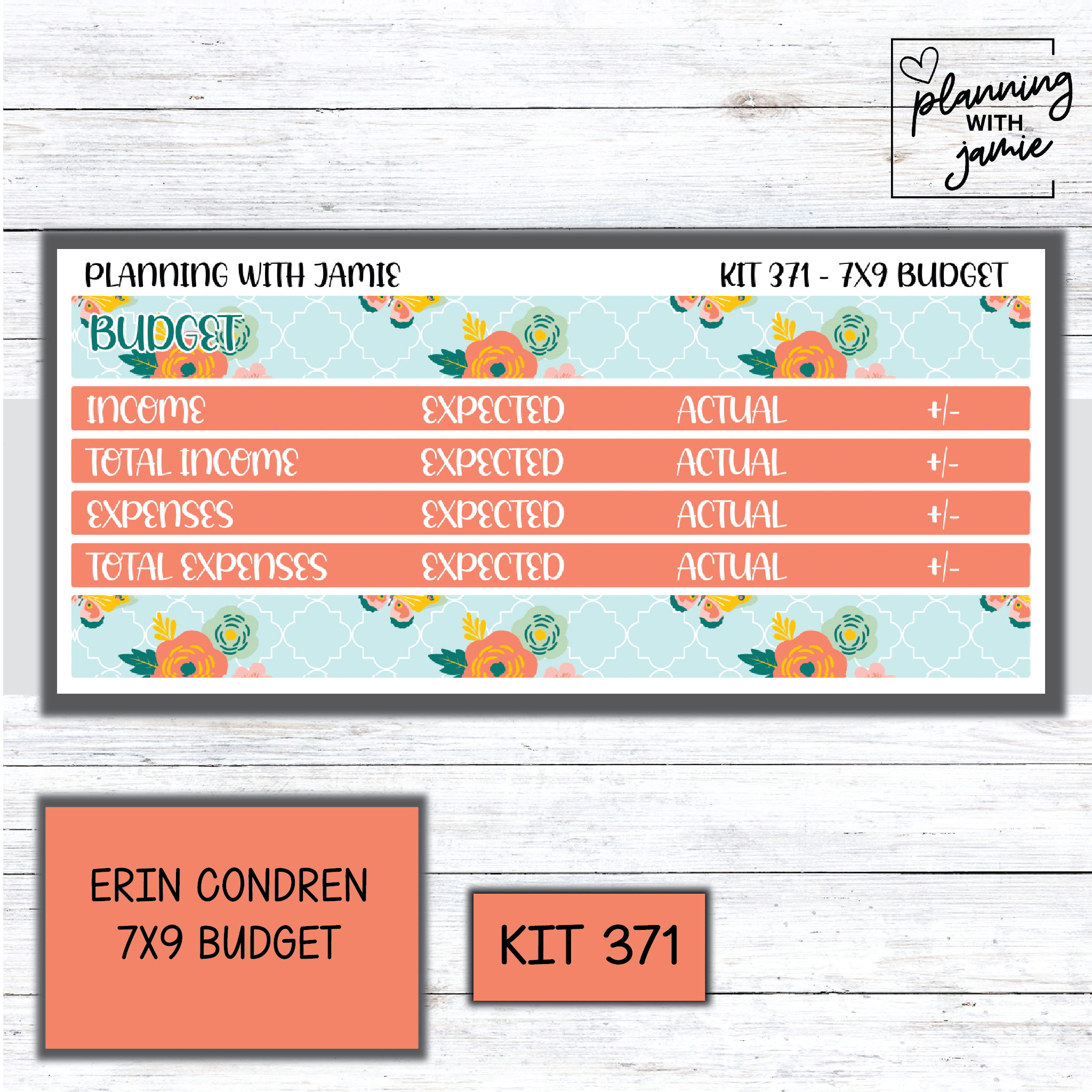 Kit 371 7x9 Budget Sticker Kit – Planning With Jamie