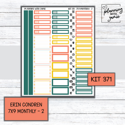 KIT 371 Erin Condren 7X9 Monthly Kit