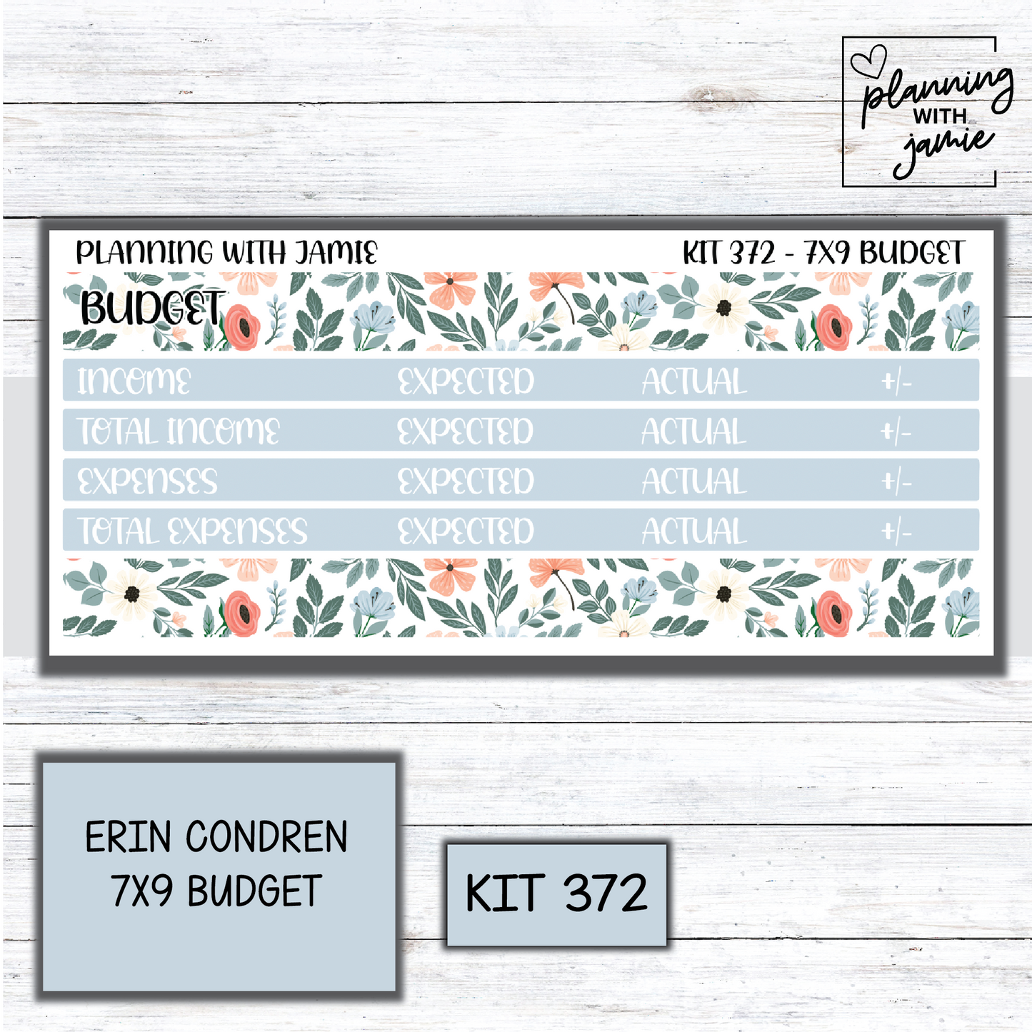 Kit 372 7x9 Budget Sticker Kit