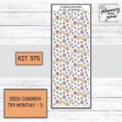 KIT 375 Erin Condren 7X9 Monthly Kit