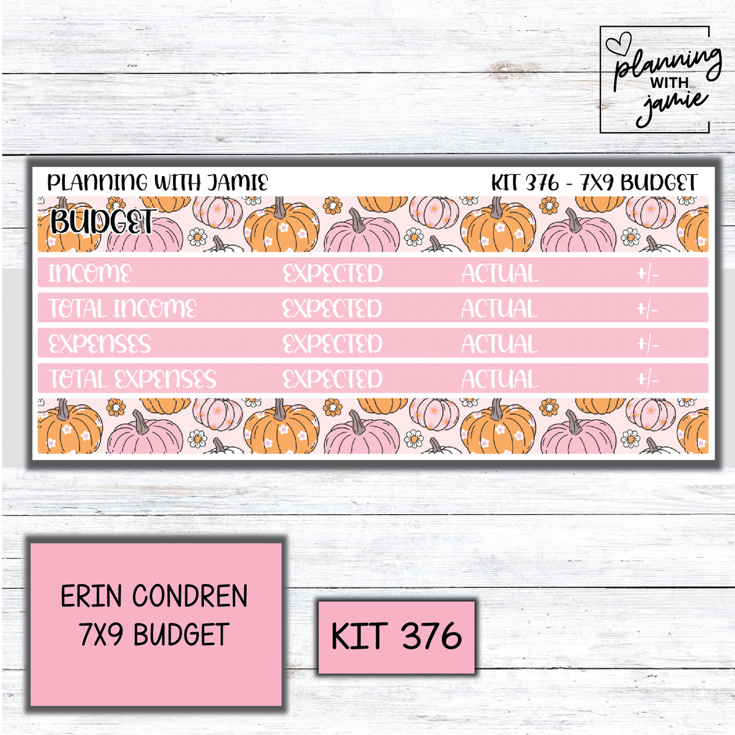 Kit 376 7x9 Budget Sticker Kit