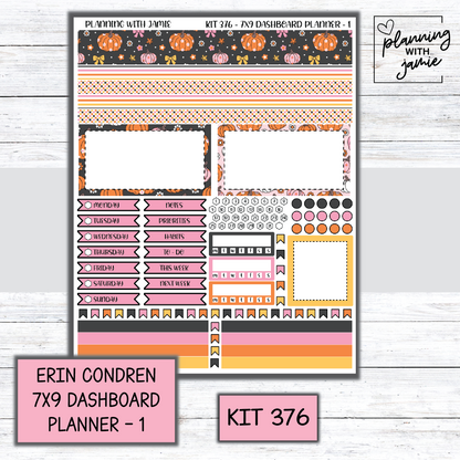 Kit 376 Erin Condren Dashboard Planner Sticker Kit