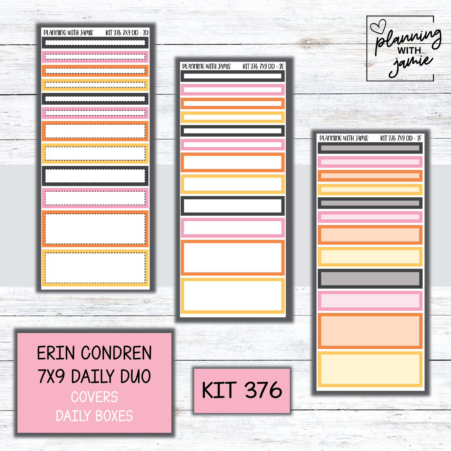 Kit 376 Erin Condren Daily Duo Sticker Kit