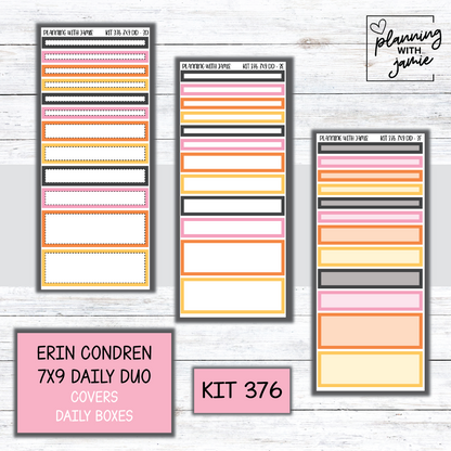Kit 376 Erin Condren Daily Duo Sticker Kit