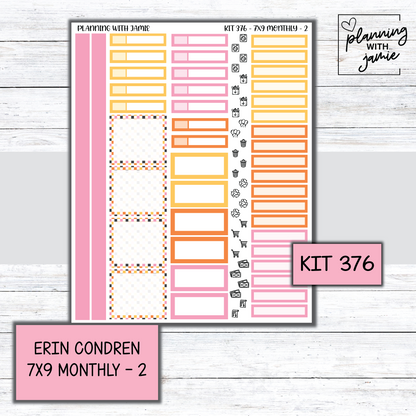 KIT 376 Erin Condren 7X9 Monthly Kit