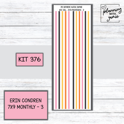 KIT 376 Erin Condren 7X9 Monthly Kit