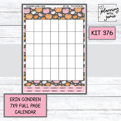 KIT 376 Erin Condren 7X9 Full Page Calendar