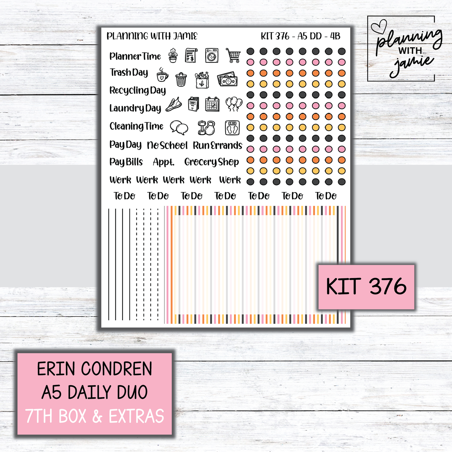 Kit 376 Erin Condren Daily Duo Sticker Kit