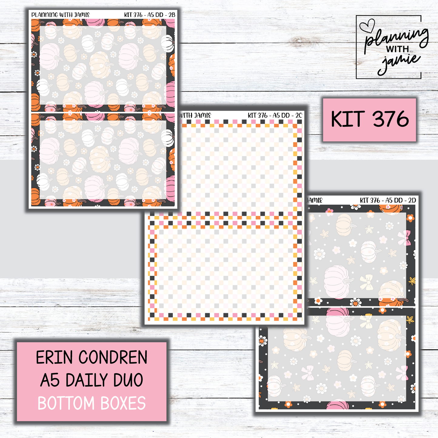 Kit 376 Erin Condren Daily Duo Sticker Kit
