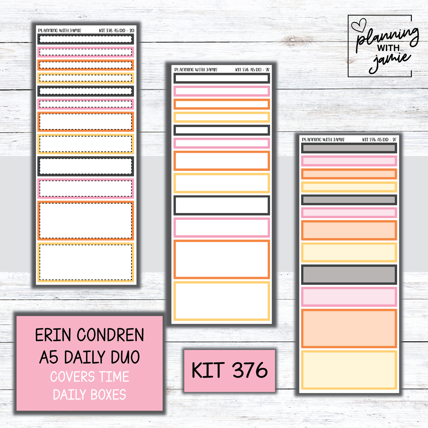 Kit 376 Erin Condren Daily Duo Sticker Kit