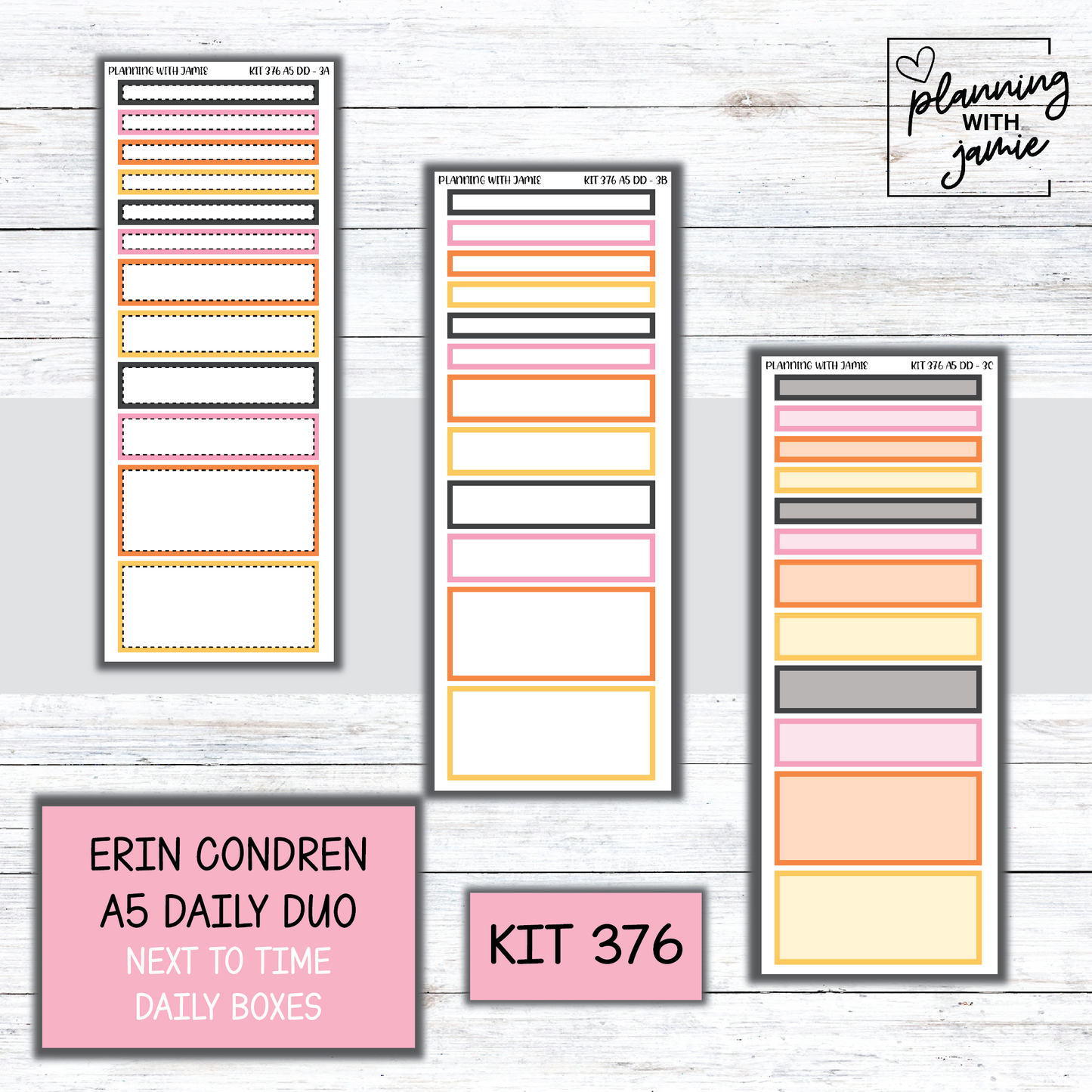 Kit 376 Erin Condren Daily Duo Sticker Kit