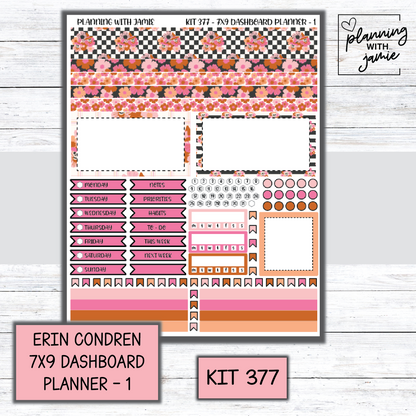 Kit 377 Erin Condren Dashboard Planner Sticker Kit