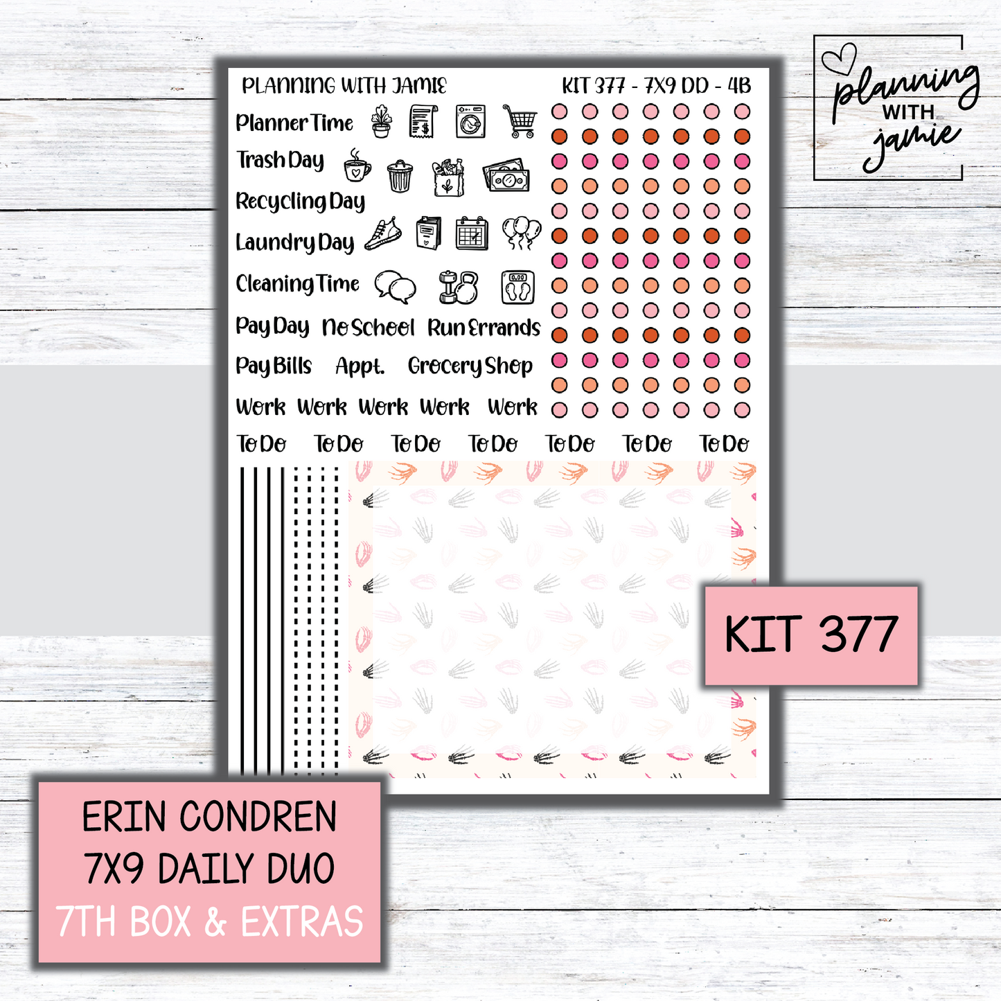 Kit 377 Erin Condren Daily Duo Sticker Kit
