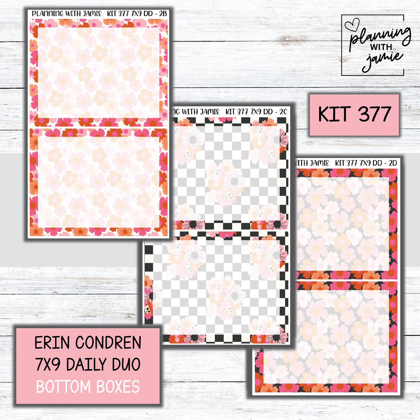 Kit 377 Erin Condren Daily Duo Sticker Kit