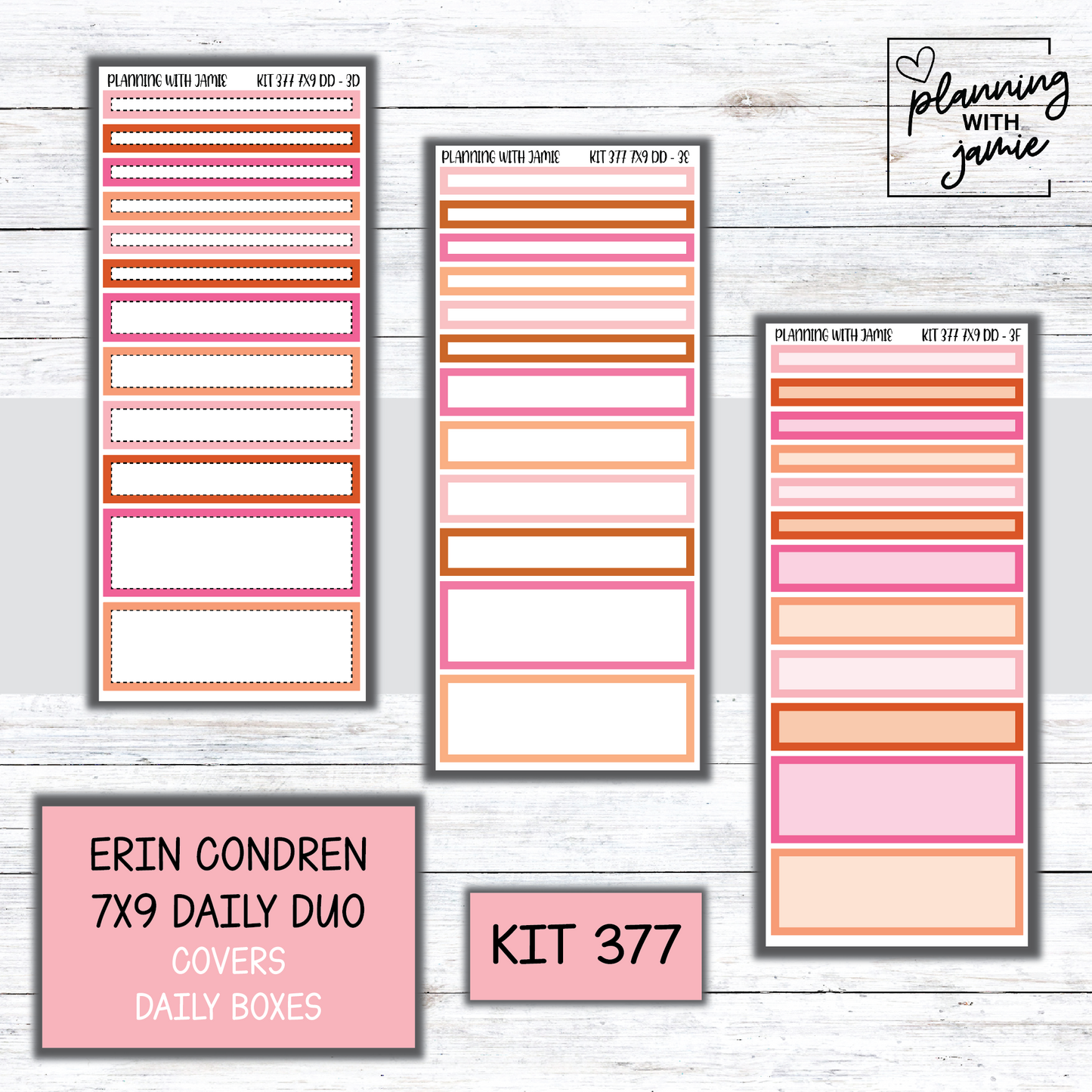 Kit 377 Erin Condren Daily Duo Sticker Kit