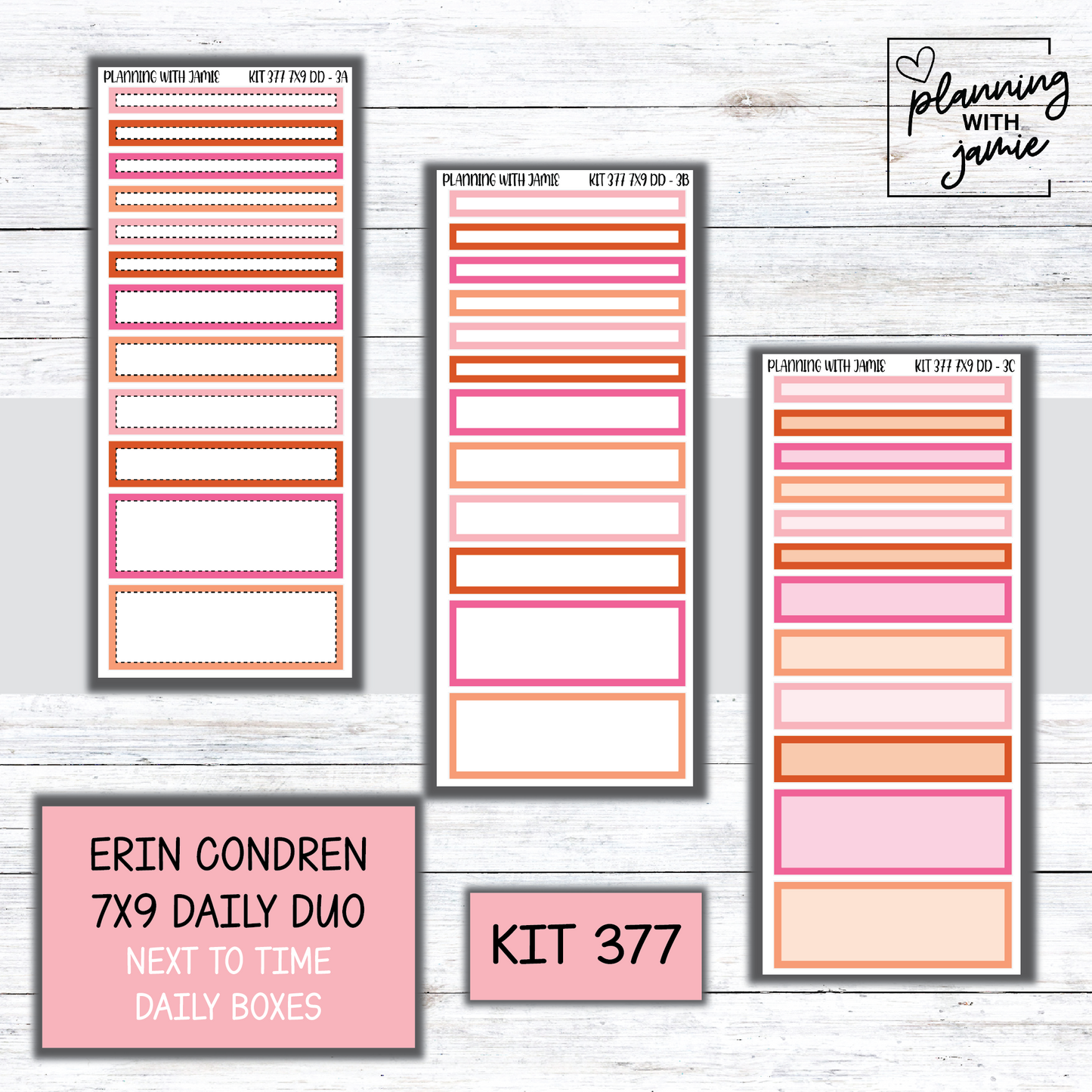 Kit 377 Erin Condren Daily Duo Sticker Kit