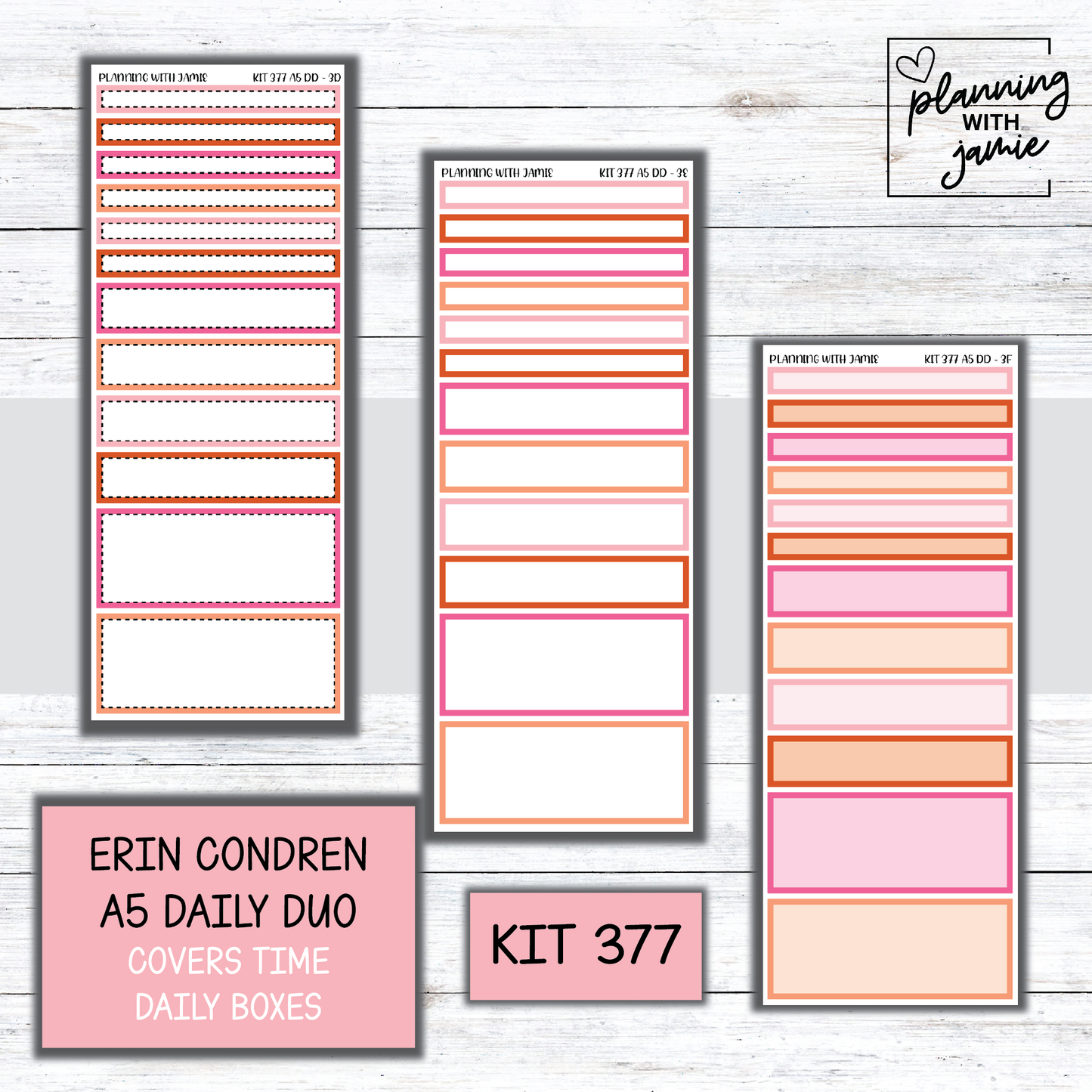 Kit 377 Erin Condren Daily Duo Sticker Kit