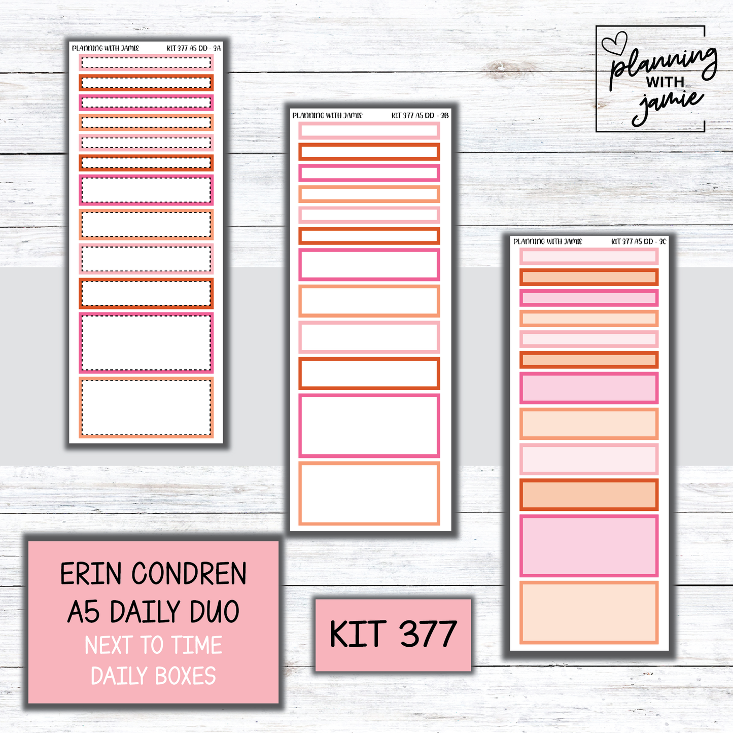 Kit 377 Erin Condren Daily Duo Sticker Kit