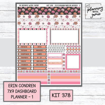 Kit 378 Erin Condren Dashboard Planner Sticker Kit