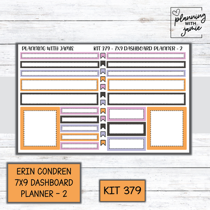 Kit 379 Erin Condren Dashboard Planner Sticker Kit