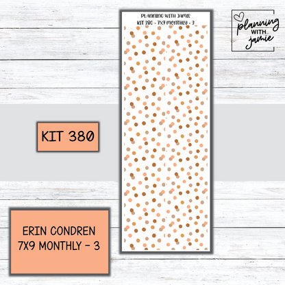 KIT 380 Erin Condren 7X9 OR A5 Monthly Kit