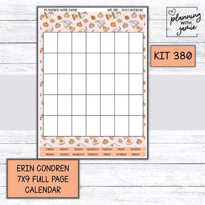 KIT 380 Erin Condren 7X9 Full Page Calendar
