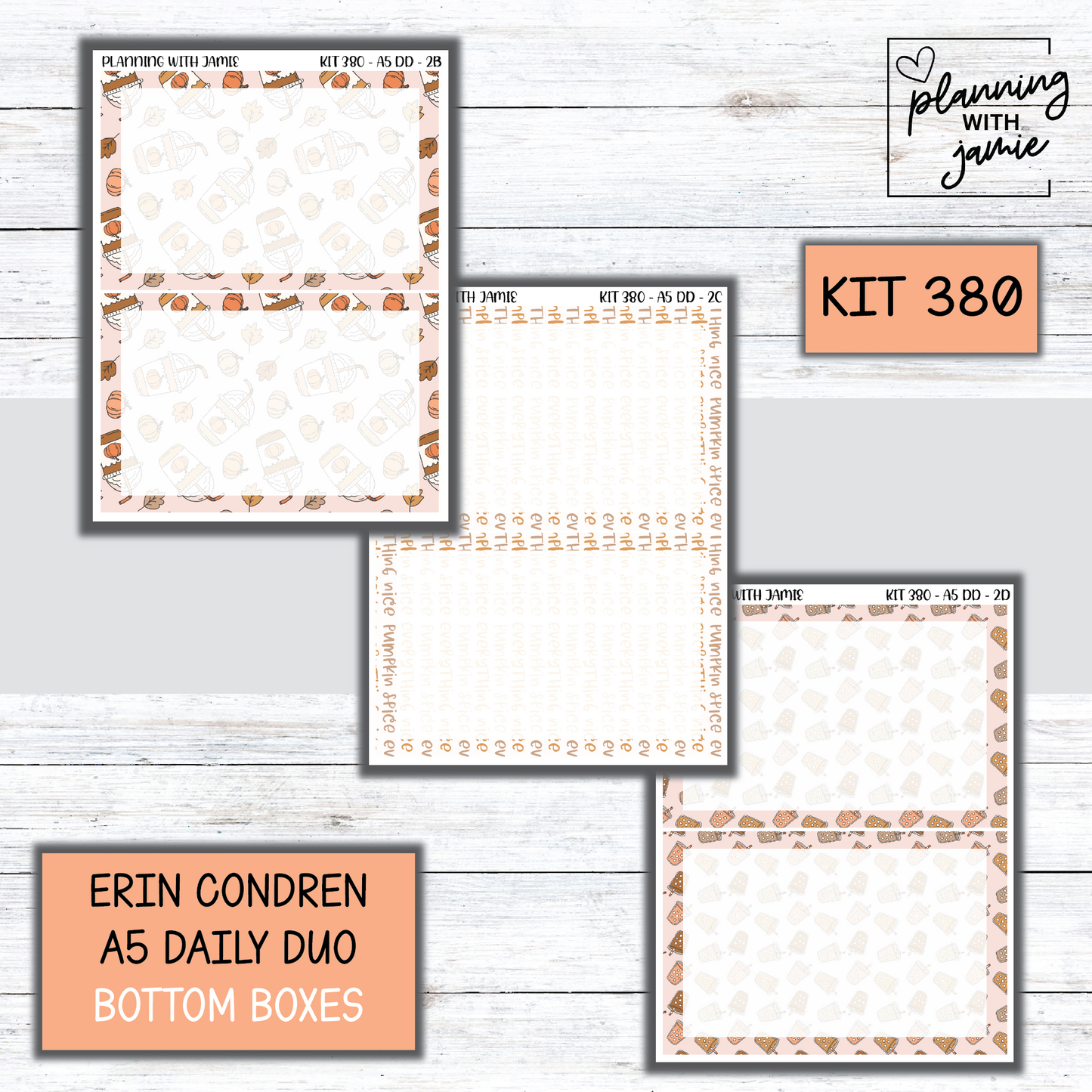 Kit 380 Erin Condren Daily Duo Sticker Kit