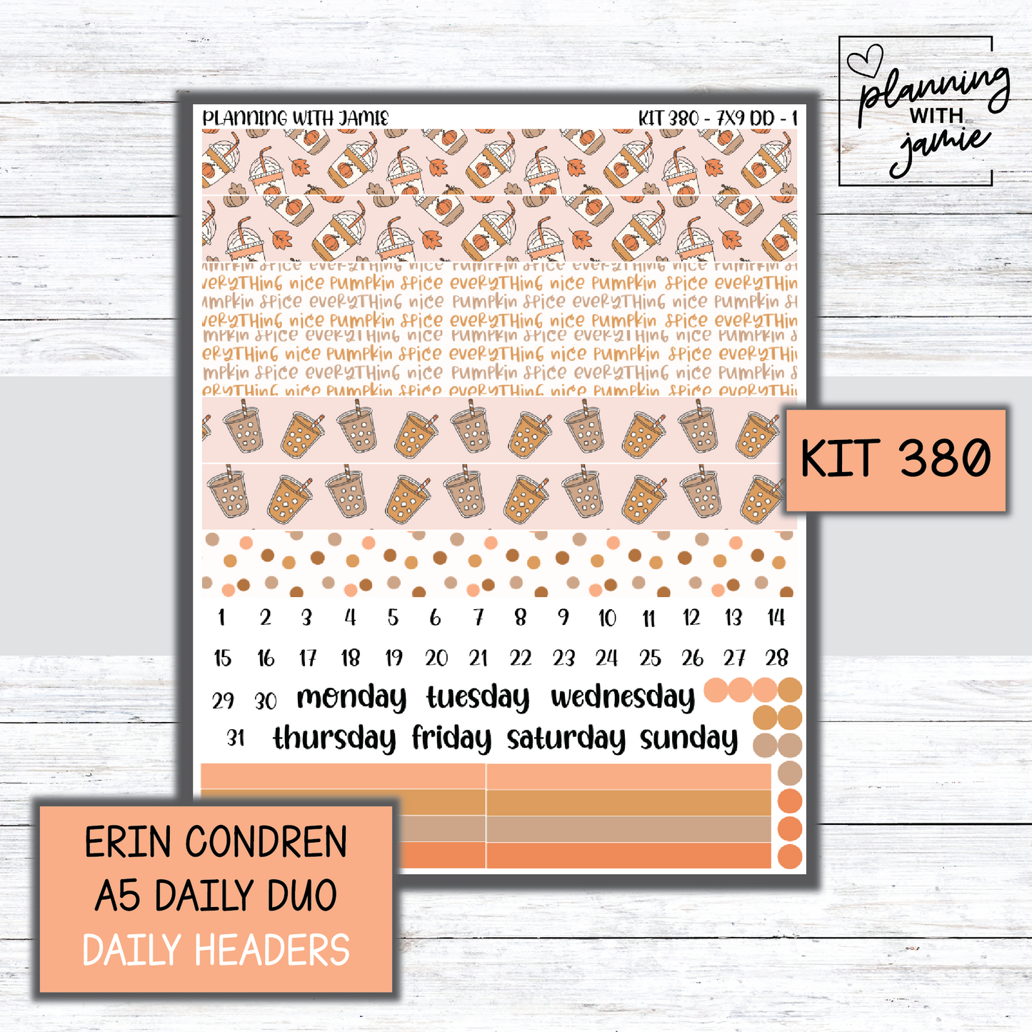 Kit 380 Erin Condren Daily Duo Sticker Kit