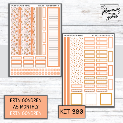 KIT 380 Erin Condren 7X9 OR A5 Monthly Kit