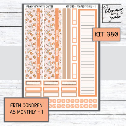 KIT 380 Erin Condren 7X9 OR A5 Monthly Kit