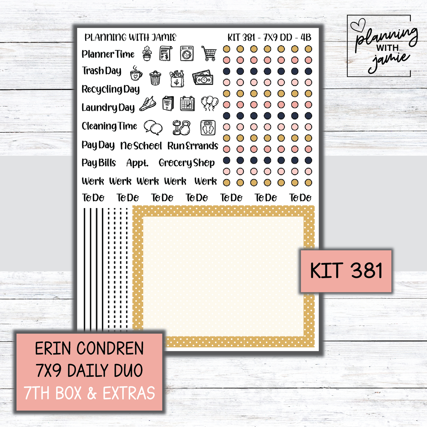 Kit 381 Erin Condren Daily Duo Sticker Kit
