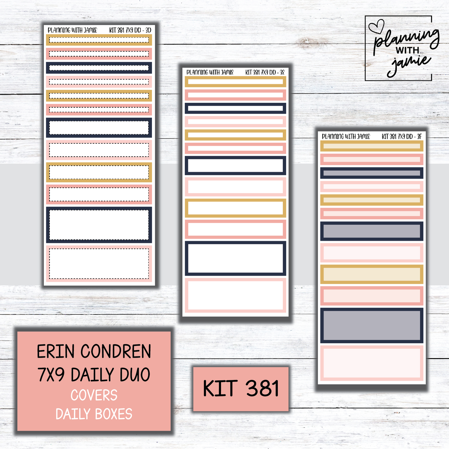 Kit 381 Erin Condren Daily Duo Sticker Kit