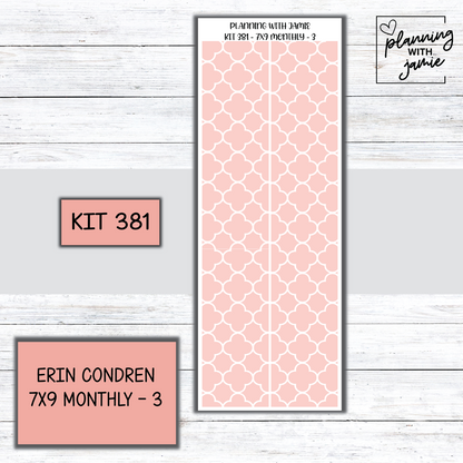 KIT 381 Erin Condren 7X9 OR A5 Monthly Kit
