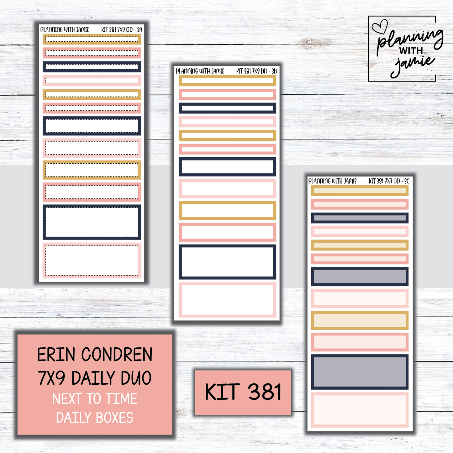 Kit 381 Erin Condren Daily Duo Sticker Kit
