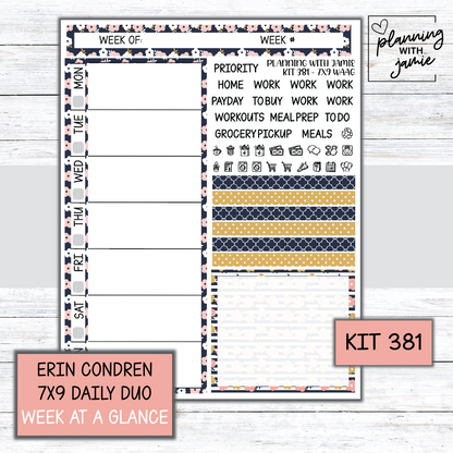 Kit 381 Week At A Glance Sticker