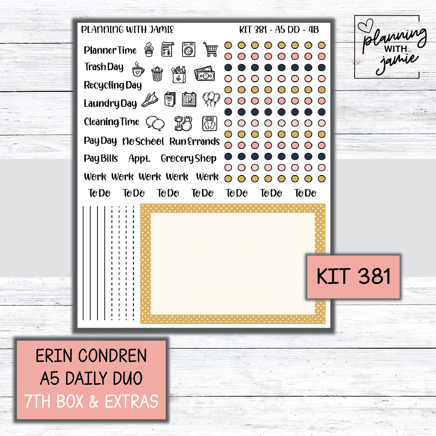Kit 381 Erin Condren Daily Duo Sticker Kit