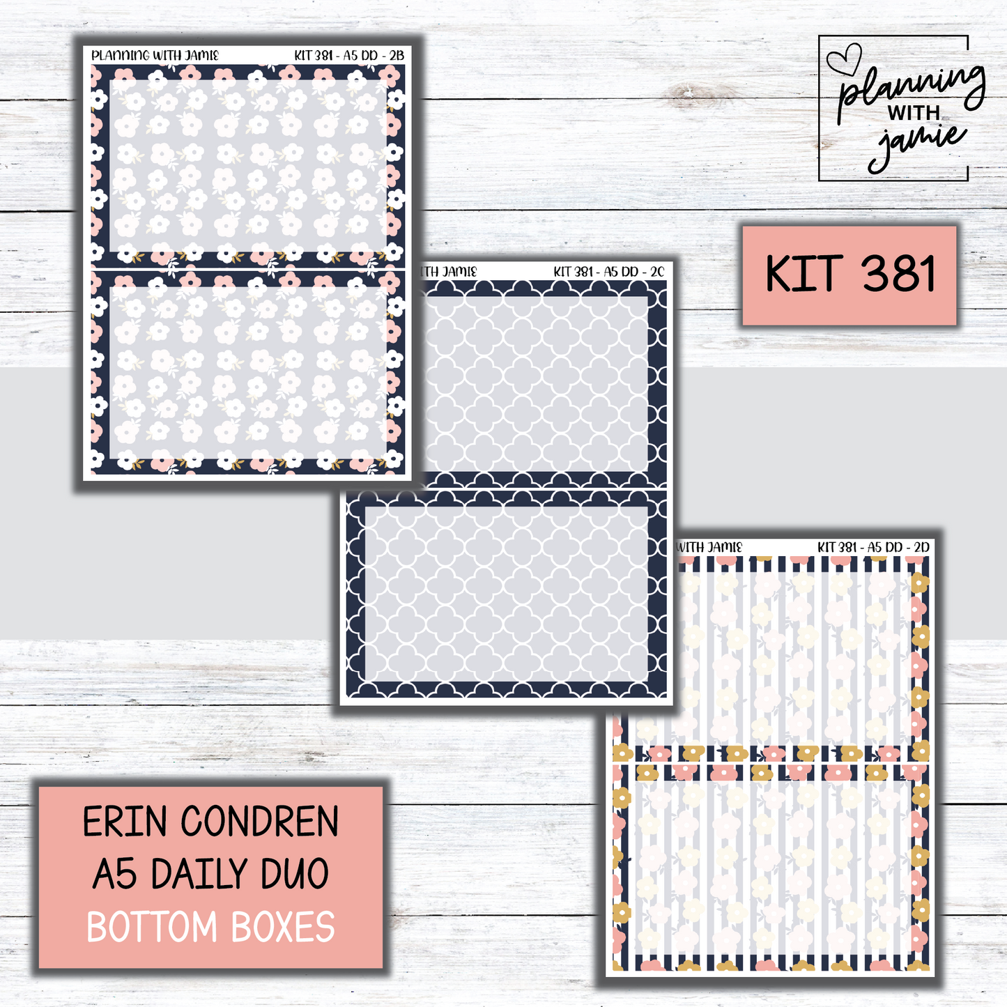 Kit 381 Erin Condren Daily Duo Sticker Kit