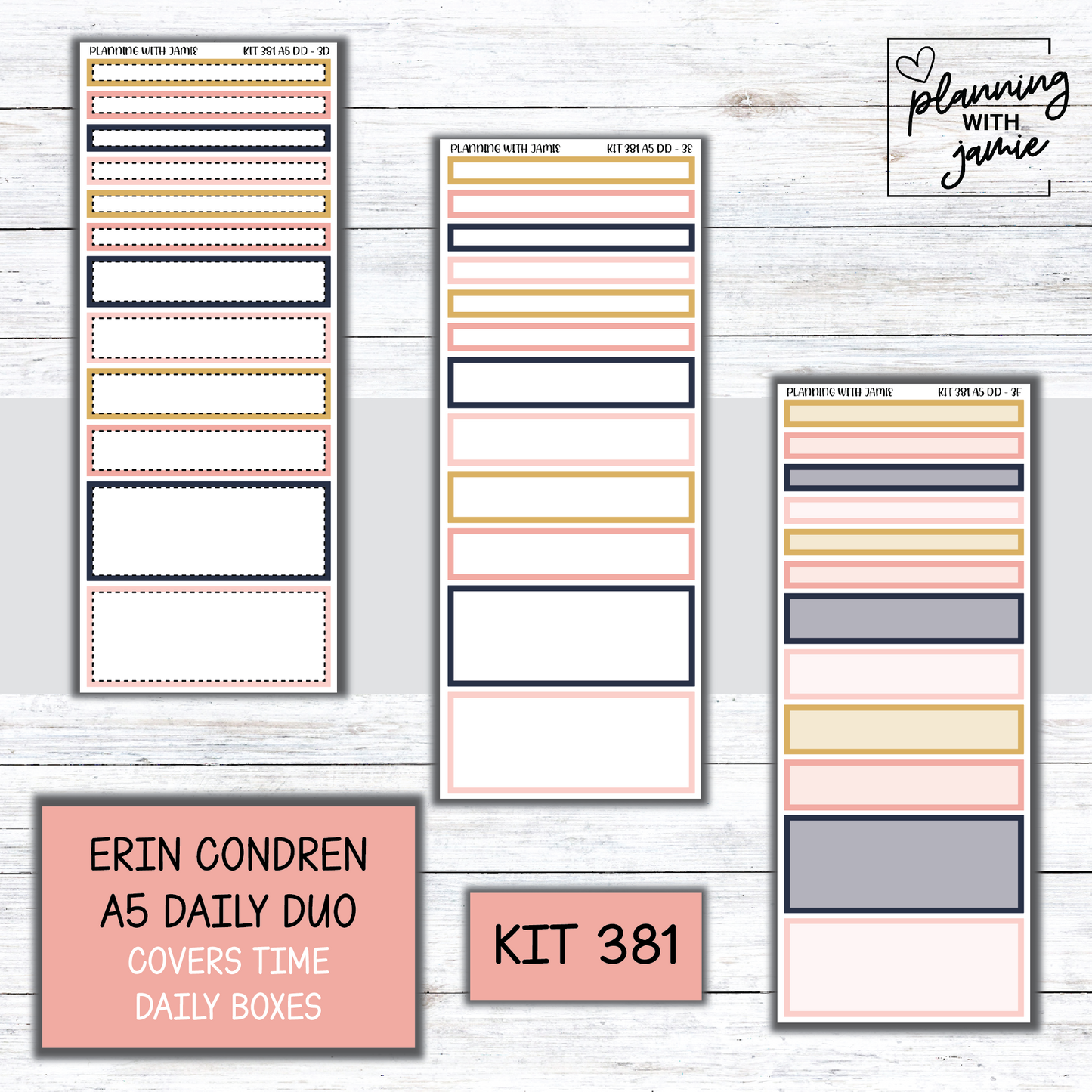 Kit 381 Erin Condren Daily Duo Sticker Kit