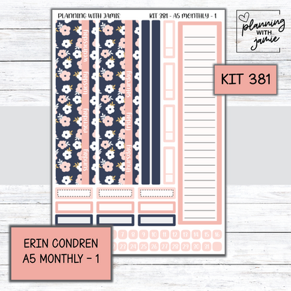 KIT 381 Erin Condren 7X9 OR A5 Monthly Kit