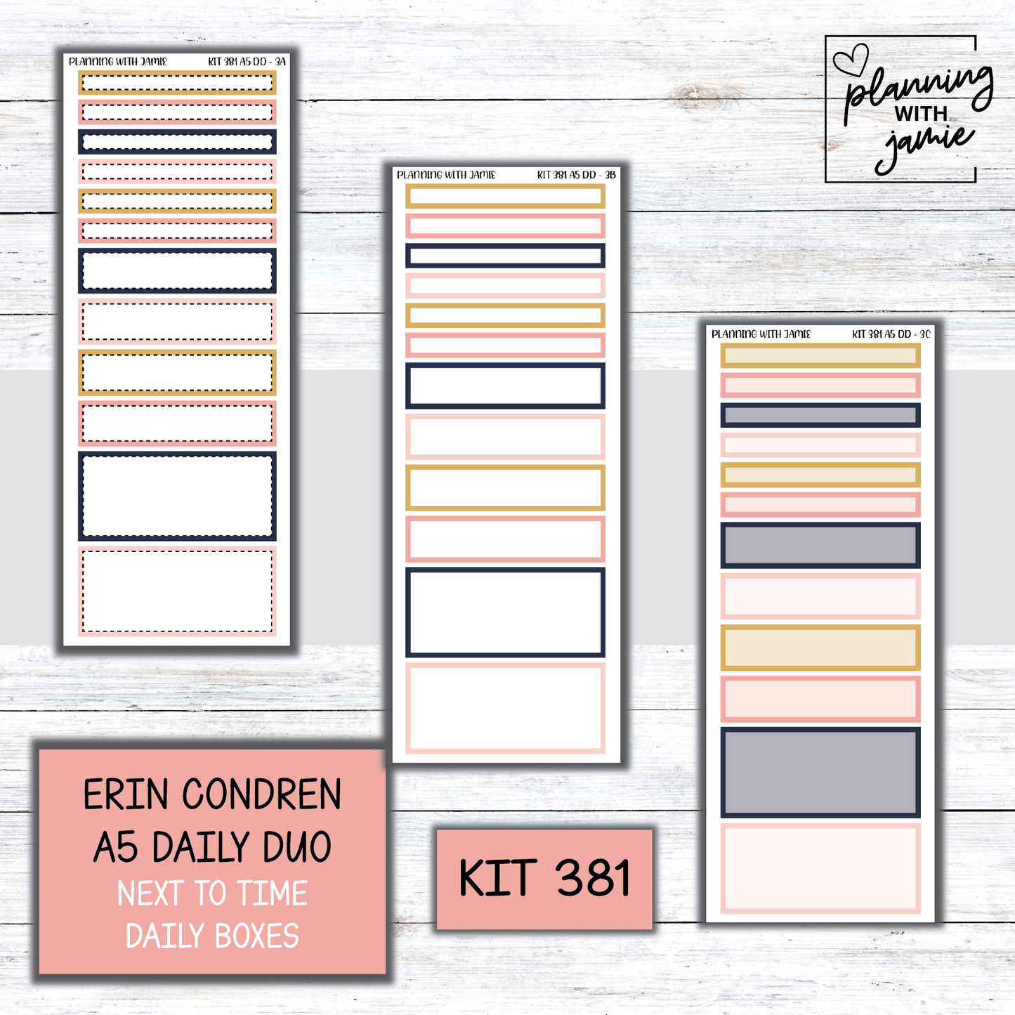 Kit 381 Erin Condren Daily Duo Sticker Kit