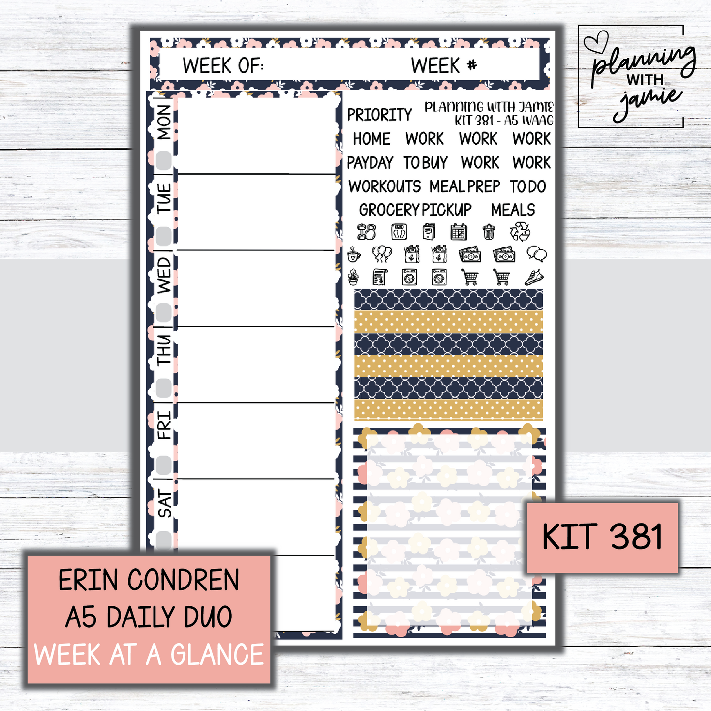 Kit 381 Week At A Glance Sticker